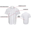 Uniform Short Sleeve Shirt Official Duty 2 Pocket Epaulets Police Security Work Job Shirt