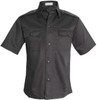 Black Tactical Uniform Shirt Short Sleeve Button Down Epaulets Duty Police