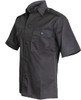 Black Tactical Uniform Shirt Short Sleeve Button Down Epaulets Duty Police