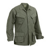 Olive Drab Vintage Vietnam Military 100% Cotton Rip-Stop Fatigue Shirt