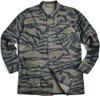Tiger Stripe Camouflage Vintage Vietnam Fatigue Shirt – 100% Cotton Rip-Stop Military Jacket