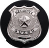 Black Round Badge Holder Shield Leather Clip On Belt for Law Enforcement Police