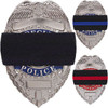 Mourning Bands Shield Memorial Honor Badge Elastic Stretch Black Blue Red - 2 Pack