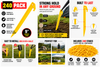 240 Pack Yellow 9 Inch Plastic Tent Stakes