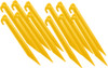12 Pack Yellow 9 Inch Plastic Tent Stakes Heavy Duty Camping Ground Pegs for Tents, Tarps & Garden Use