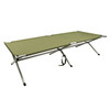 Olive Drab Oversized Aluminum Folding Cot 80"x30" Camping Bed with Carry Case