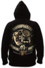 Black USMC Marine Corps Bulldog Pullover Sweatshirt Hoodie Black Ink Design Marines Globe & Anchor Hoodie