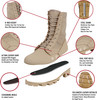 Vietnam Jungle Boots, 8" Leather / Canvas, Panama Sole, Military Army Tactical