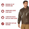 Brown Thick Heavy Leather Classic A-2 Flight Jacket