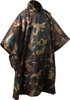 Camo Tactical Rain Poncho Waterproof Hooded Ripstop Lightweight Military Army