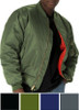 Bomber Flight Jacket Military Air Force MA-1 Coat MA1 Reversible Orange