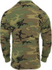 Camo Long Sleeve T-Shirt Washed Vintage Look Tactical Woodland Camouflage
