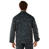 Mens Midnight Blue Digital Camouflage Military BDU Shirt Uniform Coat Fatigues