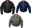Bomber MA-1 Flight Jacket Military Army Coat Reversible with Orange Lining - Kids