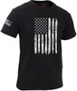 Kids Black Distressed USA American Flag T-Shirt