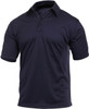 Navy Blue Solid Performance Moisture Wicking Security Work Tactical Polo Shirt