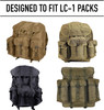 Black Alice Pack Frame with Olive Drab Straps & Kidney Pad