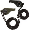 Tactical Whistle Compass & Thermometer Lanyard Emergency Survival Safety 2-Pack