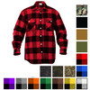 Plaid Flannel Shirt Brawny Buffalo Heavyweight Long Sleeve Checkered Lumberjack Top