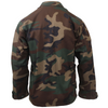 Mens Woodland Camouflage Military BDU Shirt Tactical Uniform Coat Army Fatigues