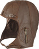 Brown WWII Pilots Military Vintage Style Leather Tactical Goatskin Helmet Head Cover