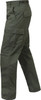 Olive Drab Solid Military Rip-Stop BDU Cargo Fatigue Pants