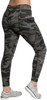 Womens Black Camo Stretch Pants Ladies Performance Leggings Stretch Snug Workout