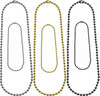 Dog Tag Chain Set, Ball Chain 4.5" & 24" military dogtags army bead necklace