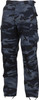Mens Midnight Blue Camouflage Military BDU Cargo Bottoms Fatigue Trouser Pants
