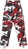 Red Camouflage Military BDU Cargo Bottoms Fatigue Trouser Camo Pants