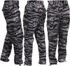 Men's Urban Tiger Stripe Camo Tactical Cargo Pants BDU Gray Vietnam Army Fatigue