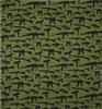 Olive Drab & Black Cotton Biker Gun Bandana (22" x 22")