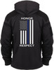 Black Concealed Carry Hoodie Honor and Respect TBL Thin Blue Line Sweatshirt CCW
