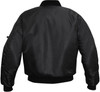 Black NASA Meatball MA1 Flight Jacket Space Shuttle Patches Bomber Coat