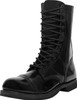 Black Leather Military Jump Boots 10 Inches Army Impact Absorbent Shoes