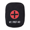 Black Canvas Military Side Zipper First Aid Kit Pouch