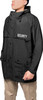 Black Nylon Security Rain Jacket Traffic Hood 100% Waterproof Rain Coat