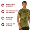 Mens Camo Tee Super Soft Vintage T-Shirt Army Camouflage Military Tactical Hunt