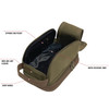 Deluxe Canvas Travel Kit Two Tone Dopp Toiletry Bag with Carry Handle