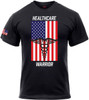Men's Black Healthcare Warrior US Flag T-Shirt Support Healthcare Workers