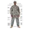 ACU Digital Camo Combat Uniform Shirt Military Tactical Long Sleeve Ripstop Army Field Shirt