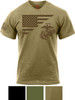 Officially Licensed US Marine Corps Patriotic T-Shirt with American Flag Graphic