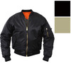 Concealed Carry MA-1 Bomber Jacket – Military Flight Coat with CCW Pockets & Reversible Orange Lining