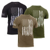 Rothco Distressed US Flag Athletic Fit T-Shirt â€“ 3 Pack | Multipack Patriotic T-Shirt Collection | American Flag Shirt