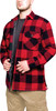 Red Plaid Flannel Jacket SHERPA Lined Quilted Buffalo Check Lumberjack Top