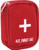 Red First Aid Tactical Canvas Pouch with White Cross Mini Small Side Zipper Kit