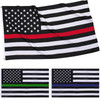 Thin Line American US Flag Support Patriotic Memorial Red Blue Green