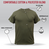 Solid Color Tactical T-Shirt Plain Army Military Outdoors Camp Short Sleeve Tee (solid-tees)