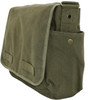 ARMYU Olive Green Original Heavyweight Cotton Canvas Classic Heavyweight Military Messenger Bag + Streamer