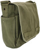 ARMYU Olive Green Original Heavyweight Cotton Canvas Classic Heavyweight Military Messenger Bag + Streamer